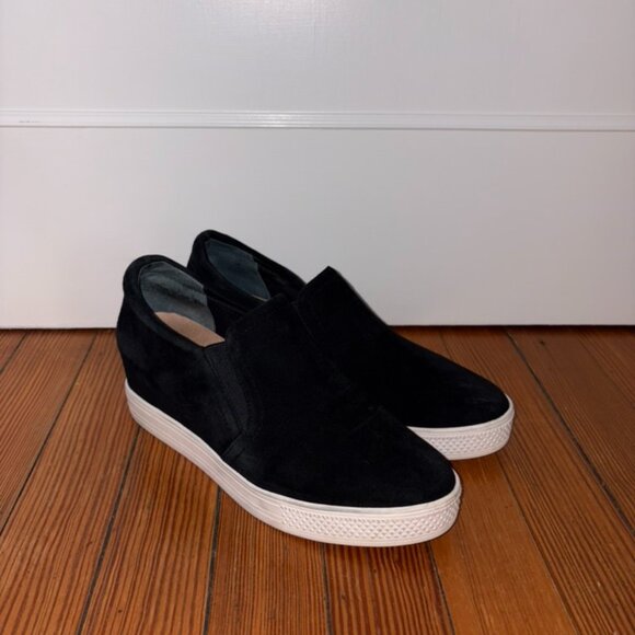 Caslon Black Suede Wedge Slipons/Sneakers - Picture 10 of 14